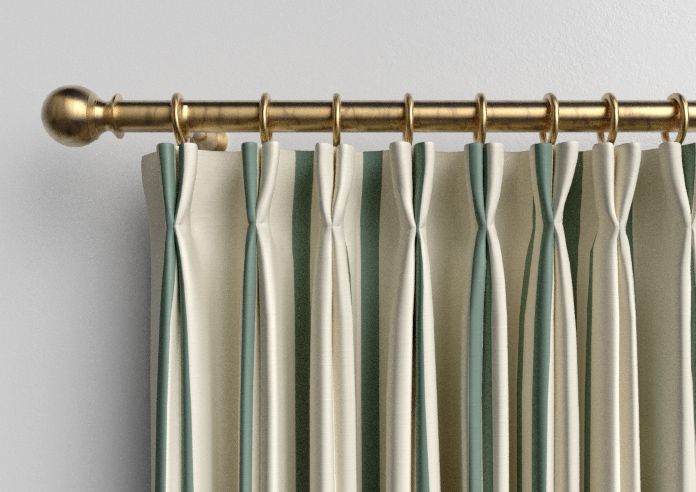 Adelaide, Winnies Stripe Barbing Green - Made to Measure Curtains - Image 10